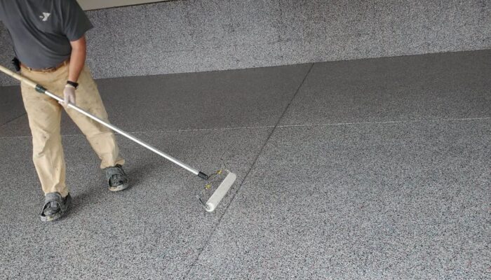 residential Polyaspartic floor coating