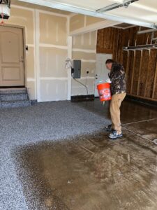 Colorado Springs Garage Floors in process