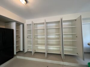 white garage cabinets
