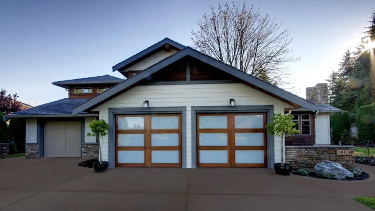 dark walnut stained driveway