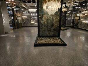 Polished Concrete Collection, retail showroom polished concrete