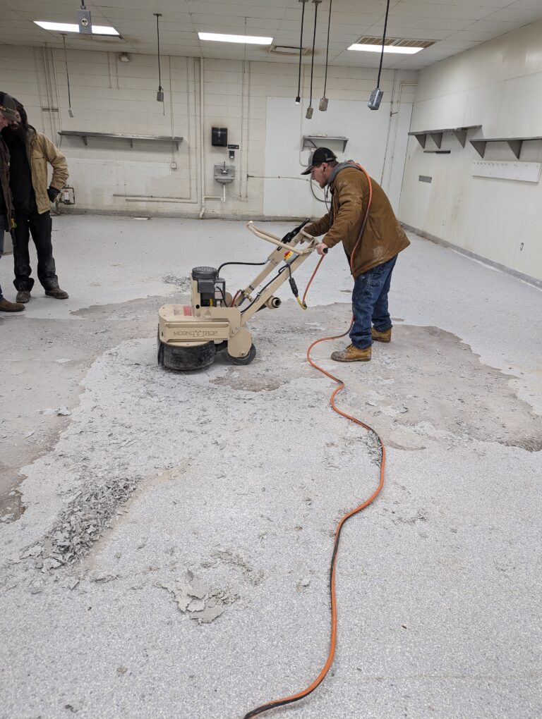removing failed epoxy floor