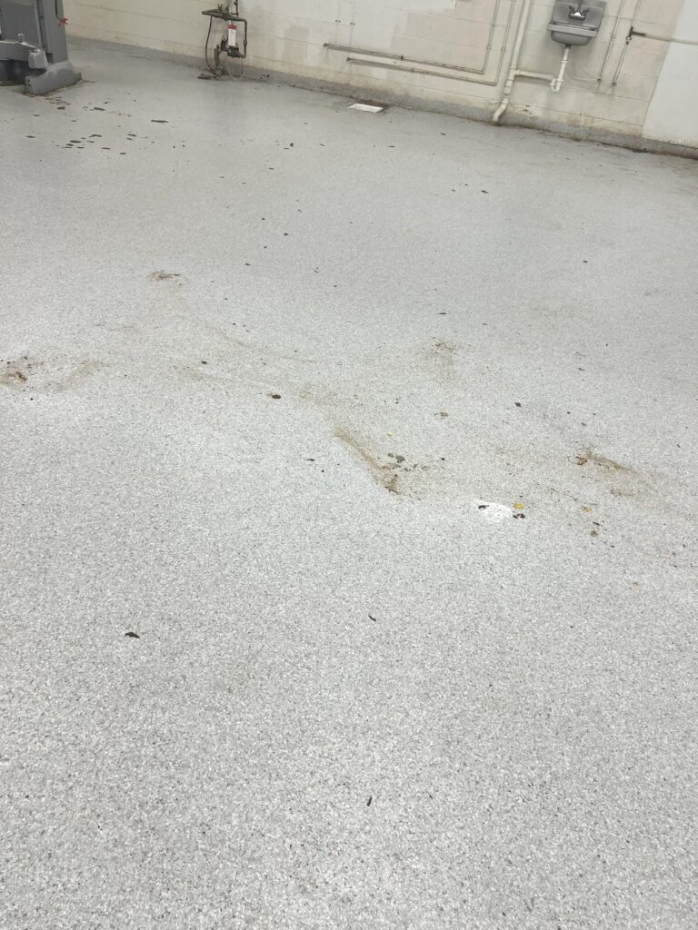 failed epoxy - before