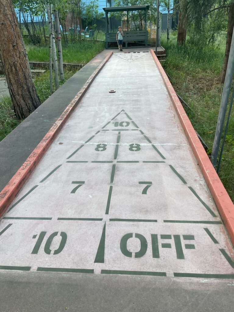 shuffleboard recoating in Green Mountain Falls