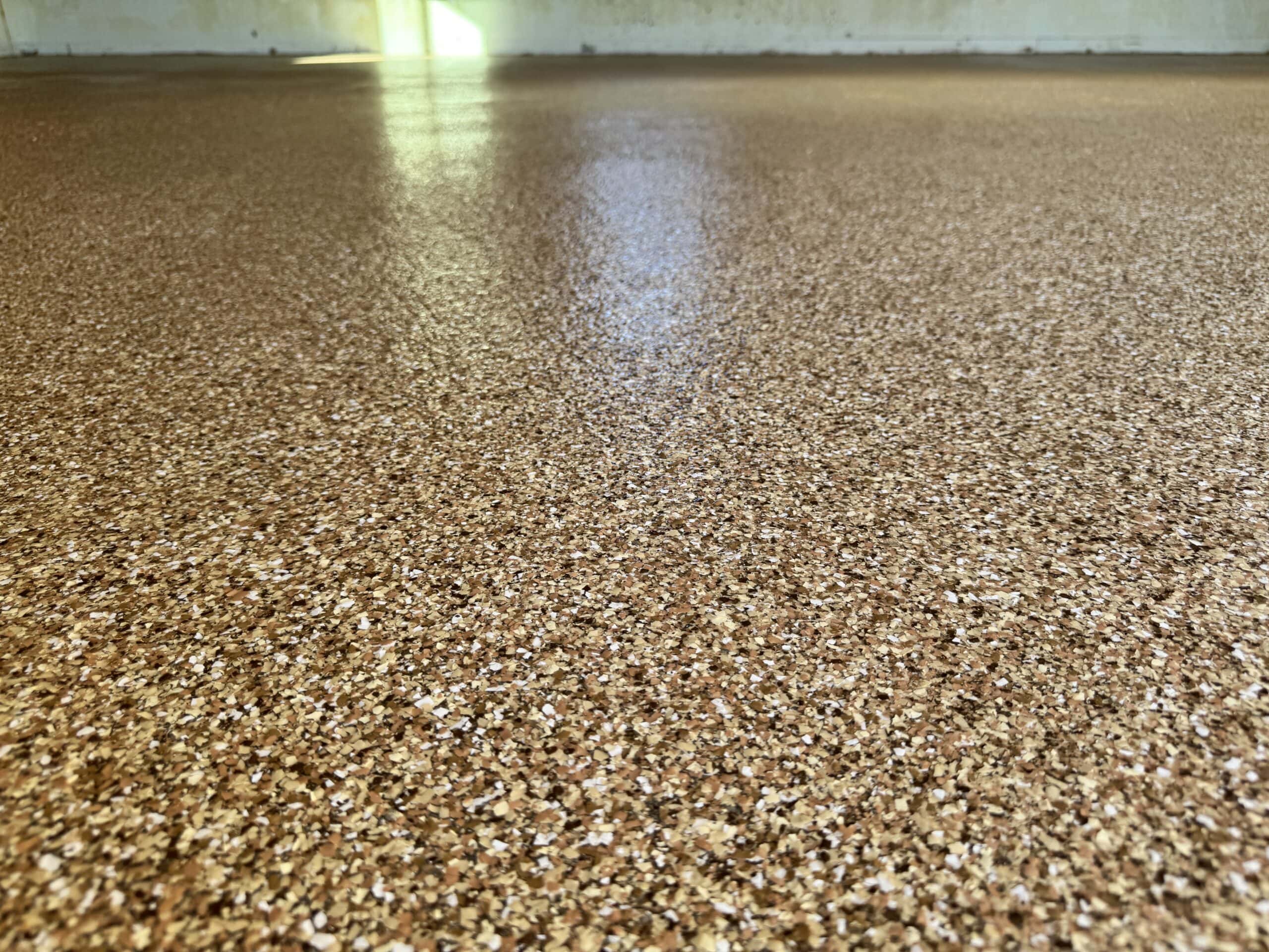 Garage floor after polyaspartic coating Colorado Springs