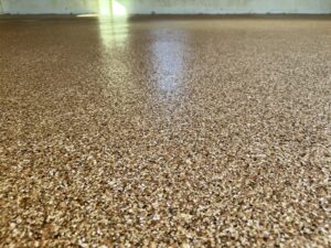 Saddle Tan, No Black Polyaspartic Garage Floor in Buena Vista