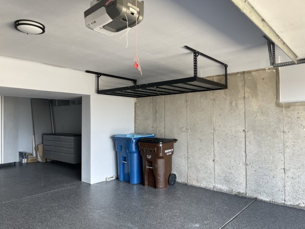 overhead storage garage makeover