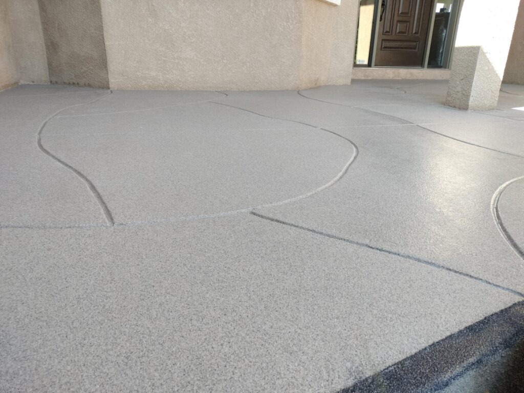 Gleneagle Patio Bisquit Quartz finished in Polyaspartic Coating