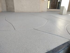 Gleneagle Patio Bisquit Quartz finished in Polyaspartic Coating