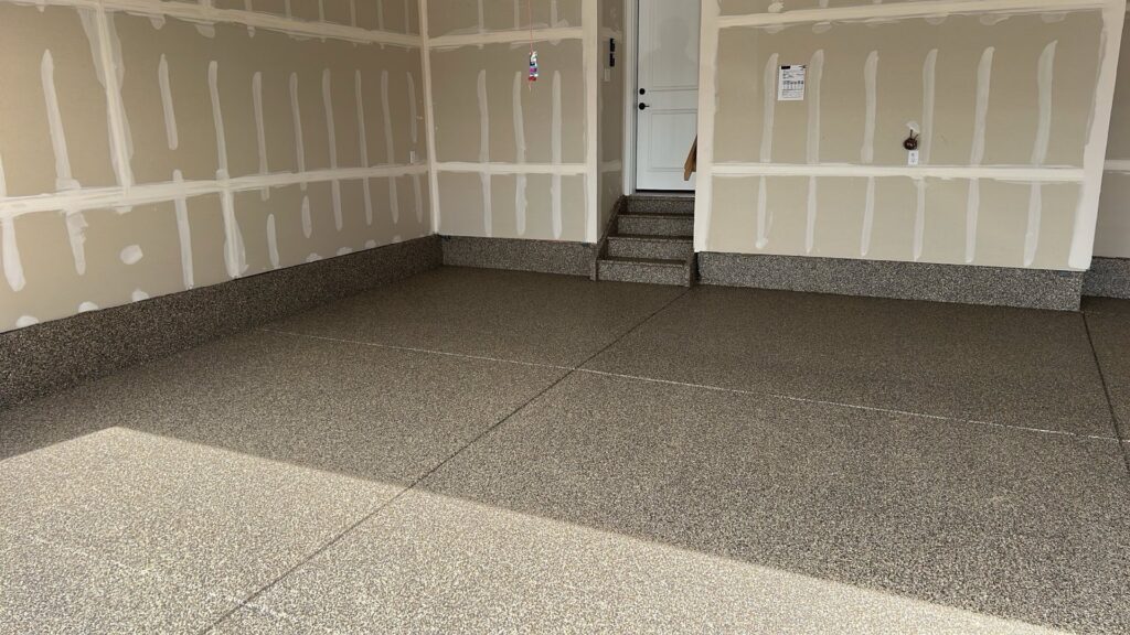 3 Car Garage Cappucino Polyaspartic