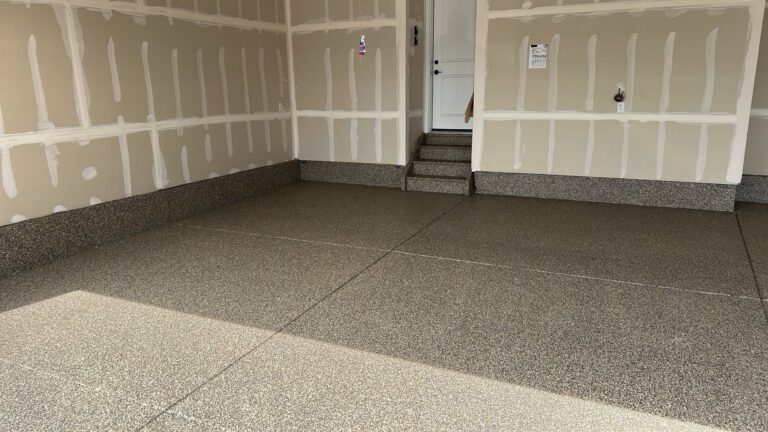3 Car Garage Cappucino Polyaspartic