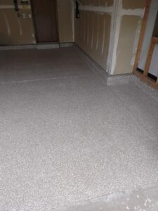 Sandstone Flake Polyaspartic Floor 3 Car Garage in Colorado Springs