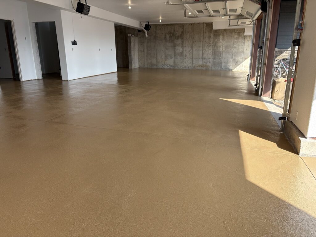 1885 Square Foot Shop, Finished in Custom Mocha Pigment Polyaspartic Coating, Located in Alma Colorado