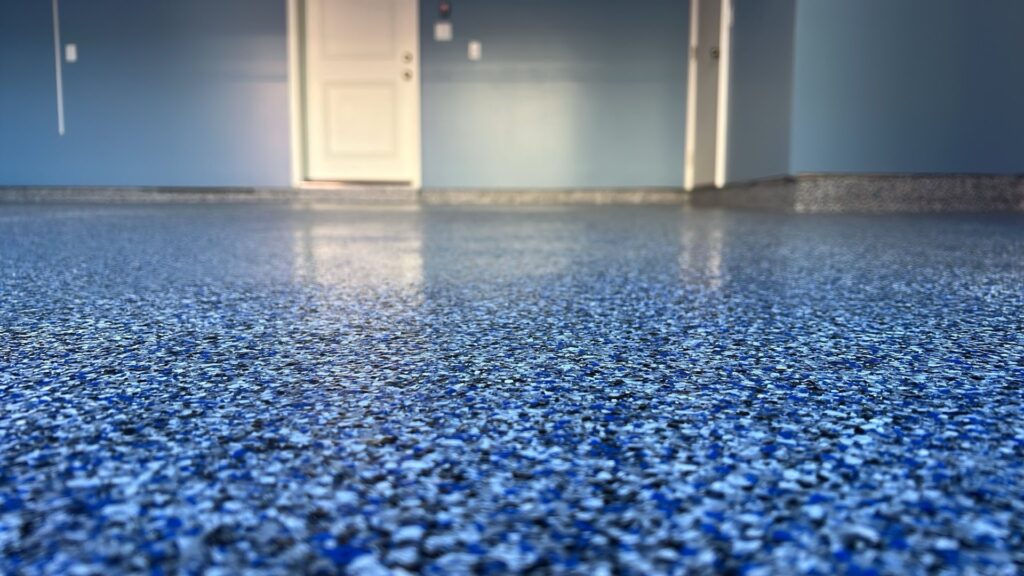 2+ Car Garage in Banning Lewis Ranch Finished in Lakeshore Polyasparitic