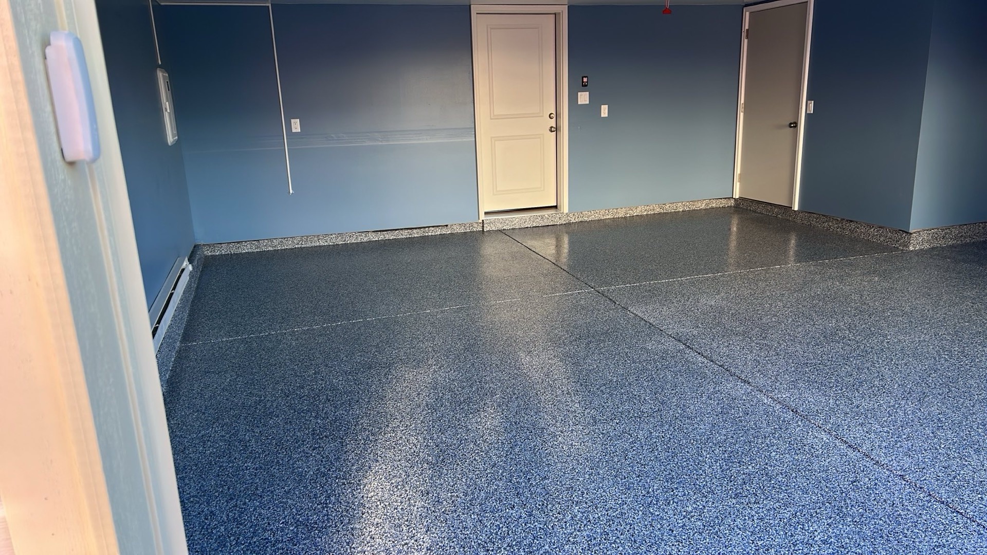 2+ Car Garage in Banning Lewis Ranch Finished in Lakeshore Polyasparitic