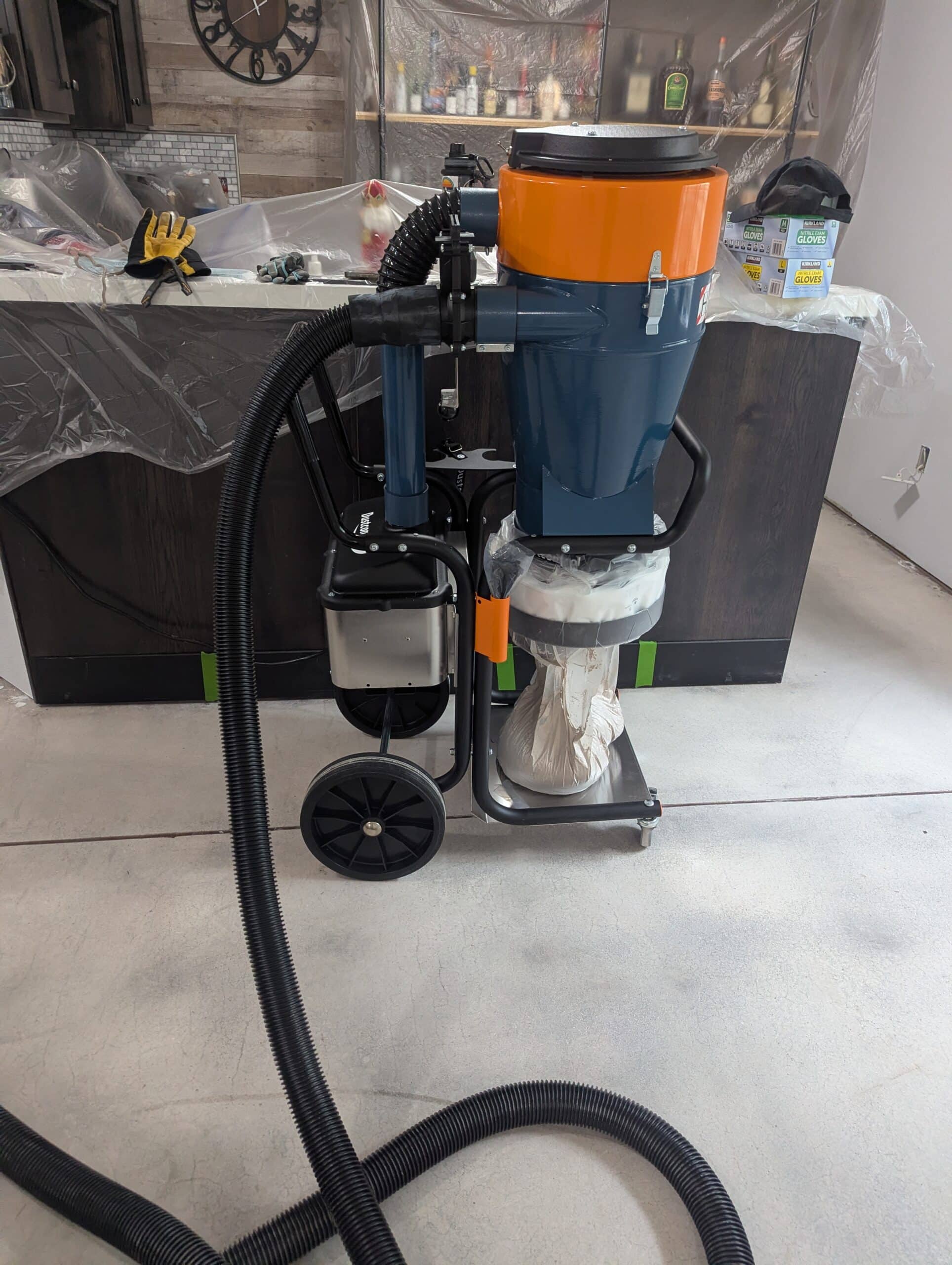 Industrial HEPA-filtered dust control vacuum
