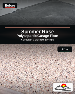 summer rose polyaspartic garage floor