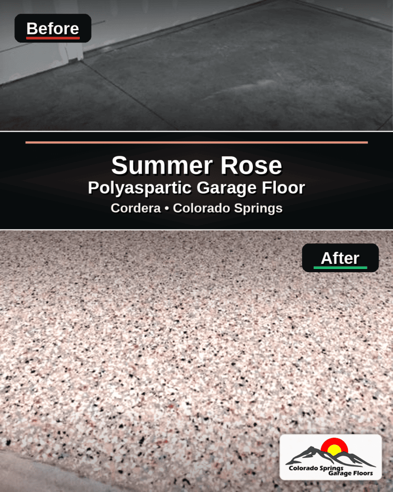 summer rose polyaspartic garage floor