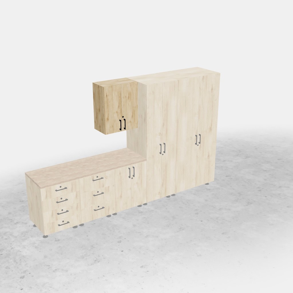 Cabinet layout design example from our in-home estimate visualizer — Colorado Springs Garage Floors