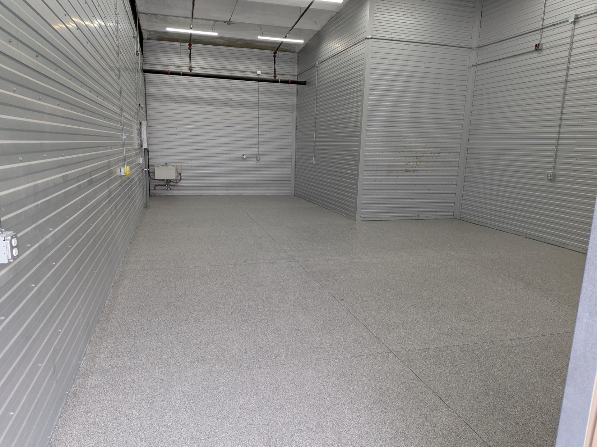Colorado Springs garage condominium decorative flake polyaspartic floor coating project